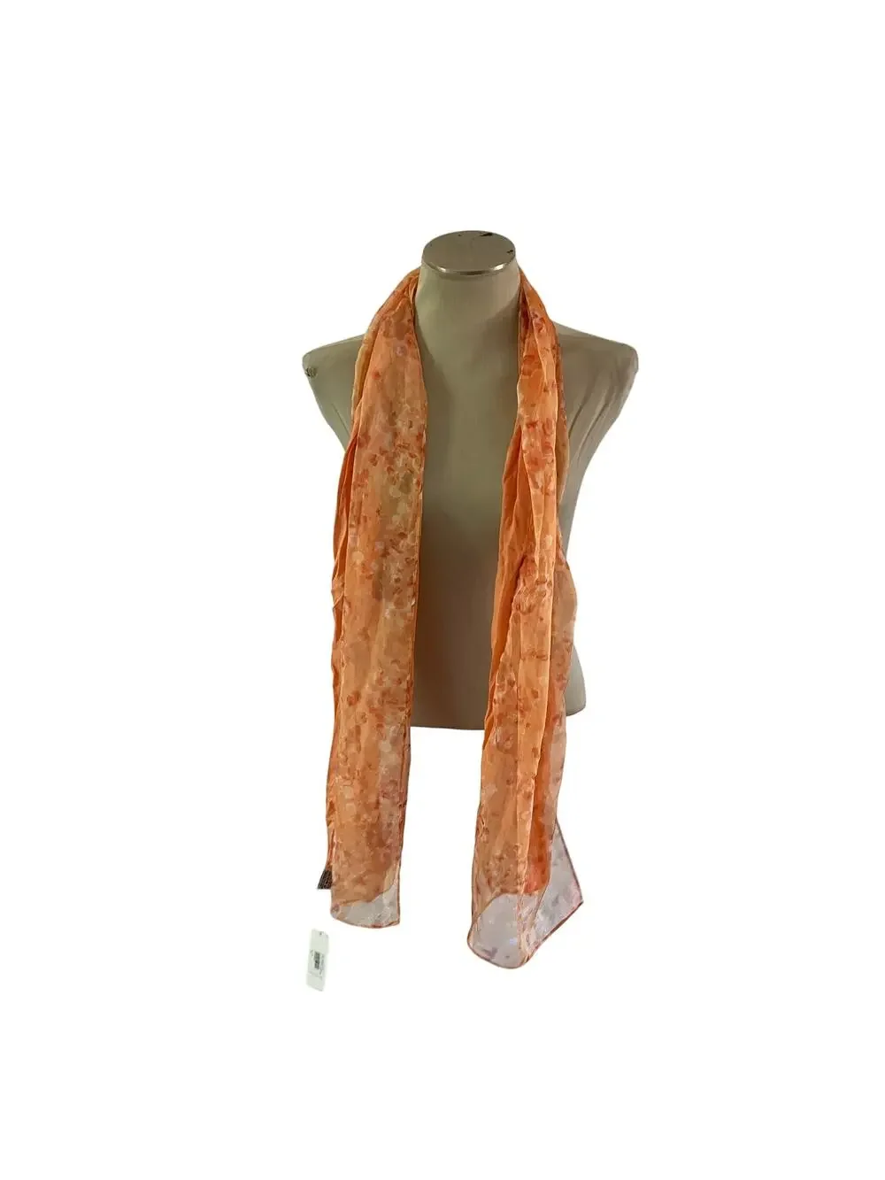 NWT Simply Noelle Orange Abstract Scarf 70 Inches Whimsical Fairycore